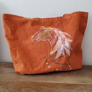 St. George Utah Native American Horse Tote Bag
